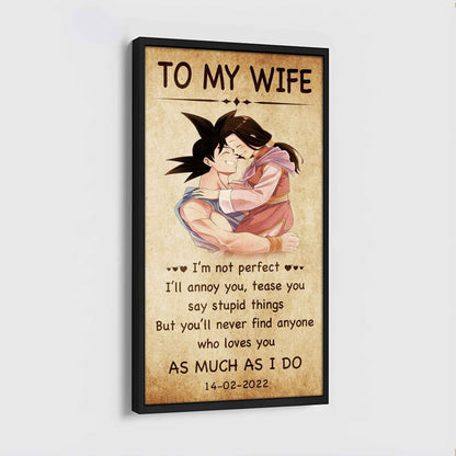 Family Poster Canvas To My Wife - I Am Not Perfect