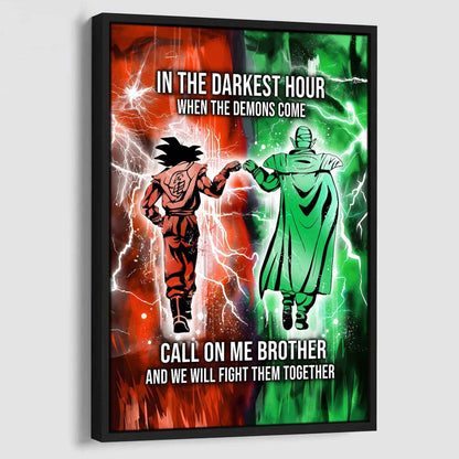 DRB Canvas Wall Art Call On Me Brother And We Will Fight Them Together Gift For Your Friend