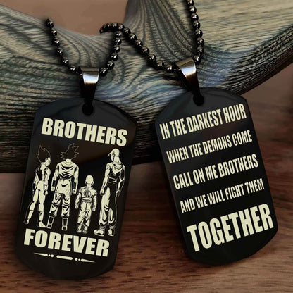 Sport Bike Personalized Double Sided Dog Tag For My Brother - Call On Me Brother And We Will Fight Them Together Gift For Your Friend