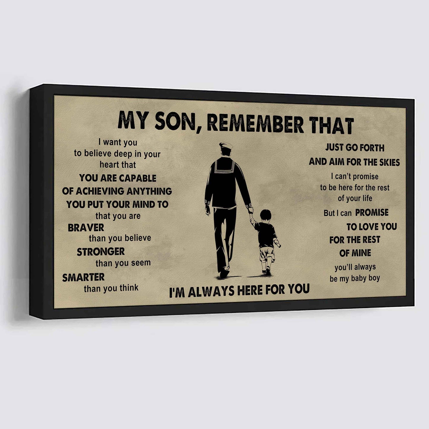 Personalized Sport Poster Canvas - My Son Remember That Just Go Forth And Aim For The Skies