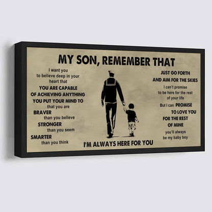 Personalized Sport Poster Canvas - My Son Remember That Just Go Forth And Aim For The Skies