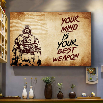 Samurai Poster Canvas Your Mind Is Your Best Weapon Best Gift