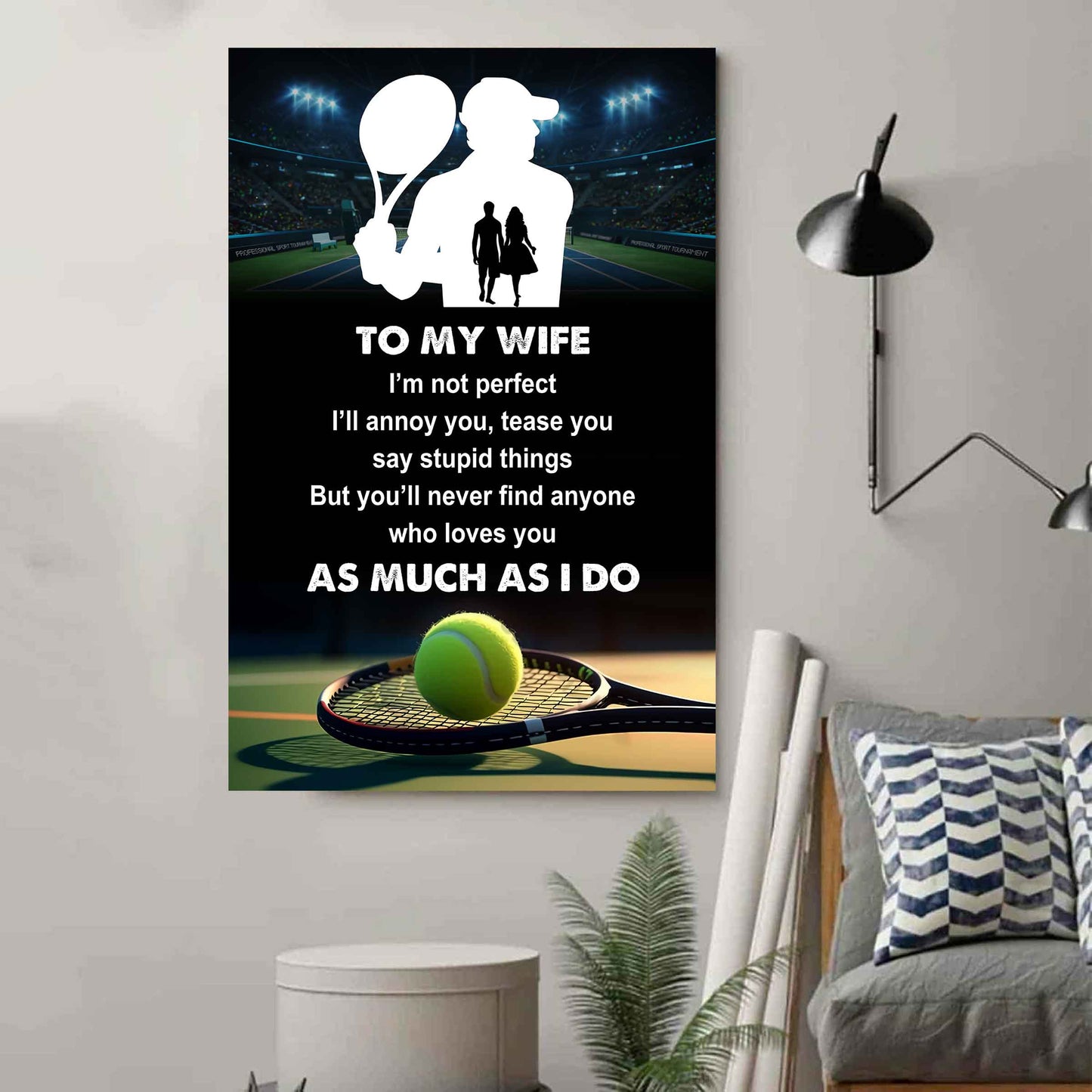 Sport Poster Canvas To My Wife I Am Not Perfect Gift For Your Wife