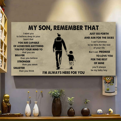 Personalized Sport Poster Canvas - My Son Remember That Just Go Forth And Aim For The Skies