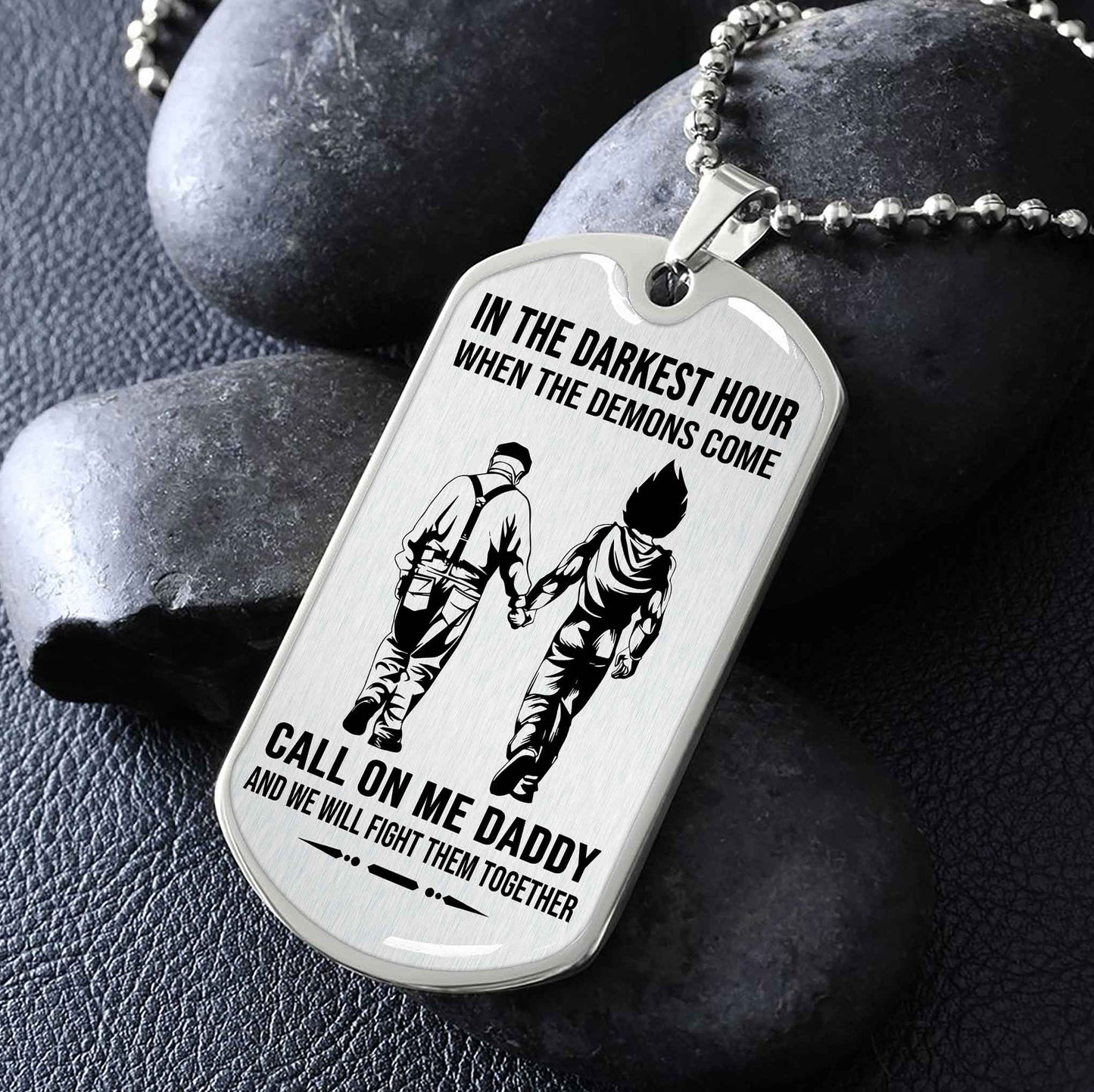 DRB Military Chain Silver Plated 18K Gold Plated Call On Me Daddy Gift For Your Dad