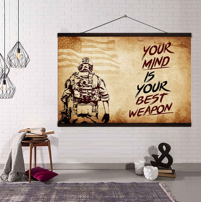Samurai Poster Canvas Your Mind Is Your Best Weapon Best Gift