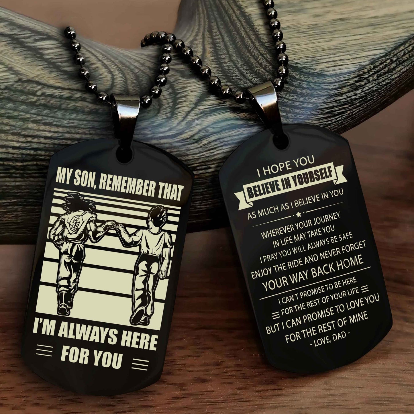Samurai Personalized Double Sided Dog Tag My Son Remember That I Will Always Here Never Forget Your Way Back Home