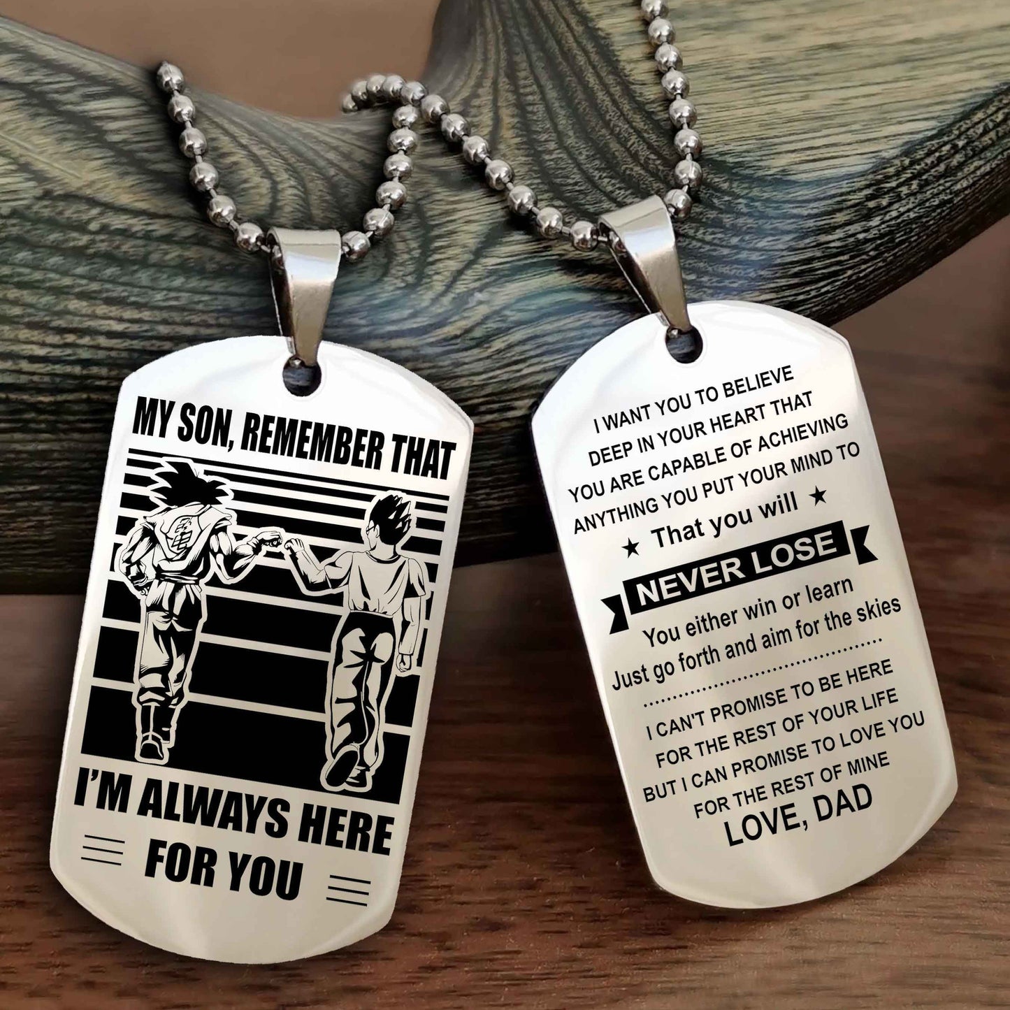 Samurai Personalized Double Sided Dog Tag My Son Remember That I Will Always Here Never Forget Your Way Back Home