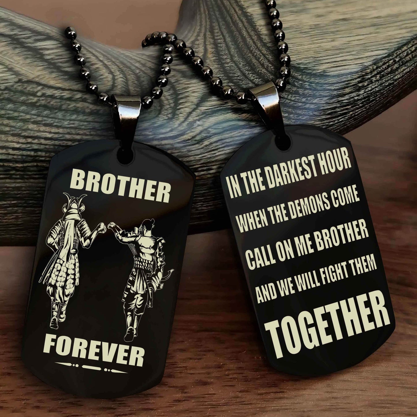 Viking Personalized Double Sided Dog Tag For My Brother - Call On Me Brother And We Will Fight Them Together Gift For Your Friend