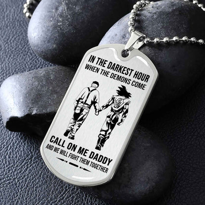DRB Military Chain Silver Plated 18K Gold Plated Call On Me Daddy Gift For Your Dad