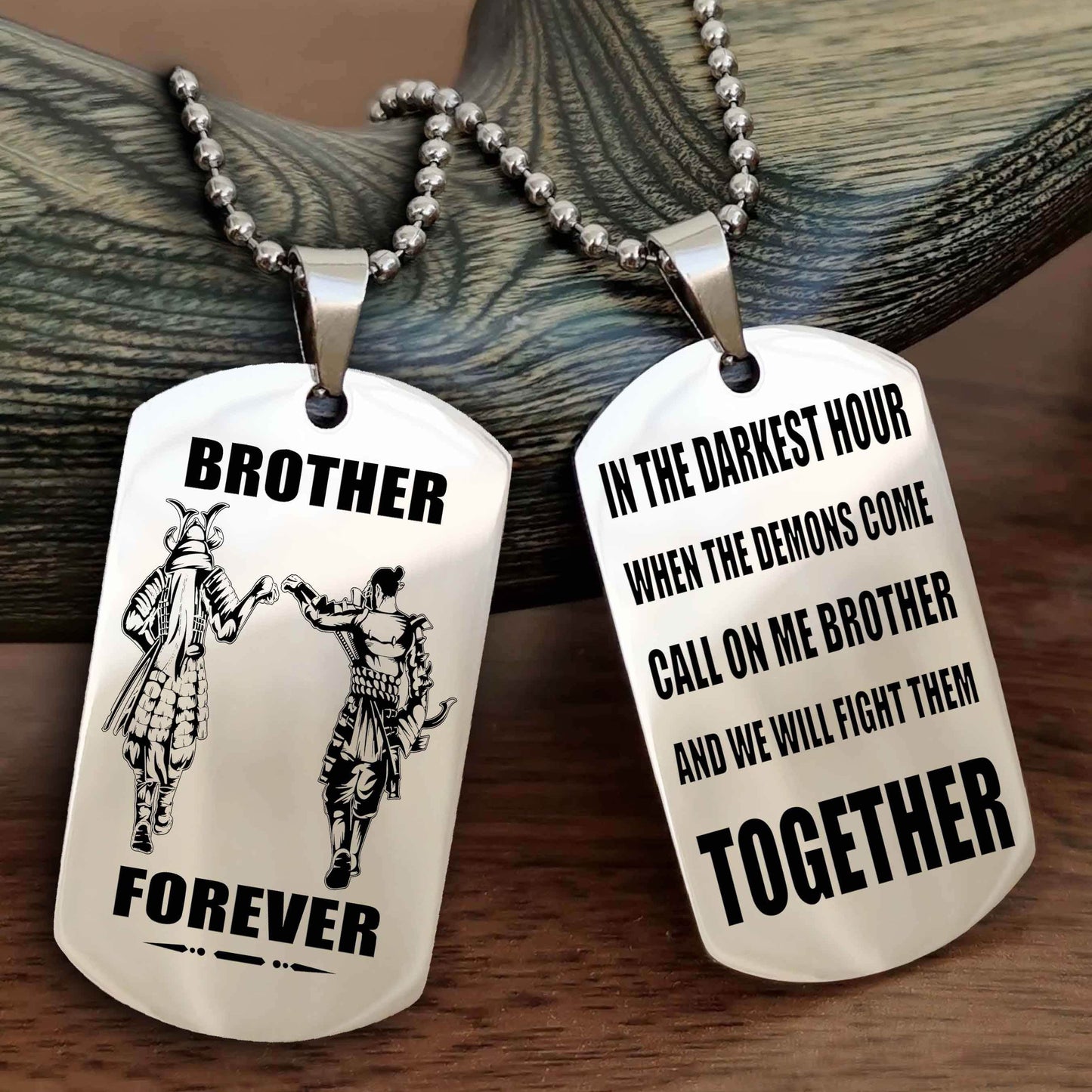 Viking Personalized Double Sided Dog Tag For My Brother - Call On Me Brother And We Will Fight Them Together Gift For Your Friend