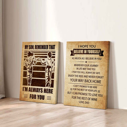 Combo 2 DRB Poster Canvas My Son Remember That - Never Forget Your Way Back Home