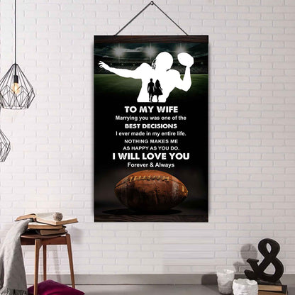 Sport Poster Canvas To My Wife Marrying You Was One Of The Best Decision Gift For Your Wife