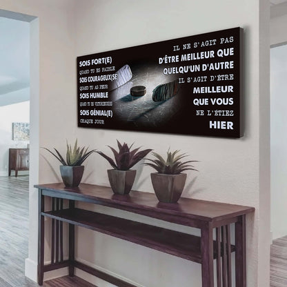 Basket-ball Il ne s'agit pas d'être meilleur que quelqu'un d'autre, il s'agit d'être meilleur que vous ne l'étiez hier.