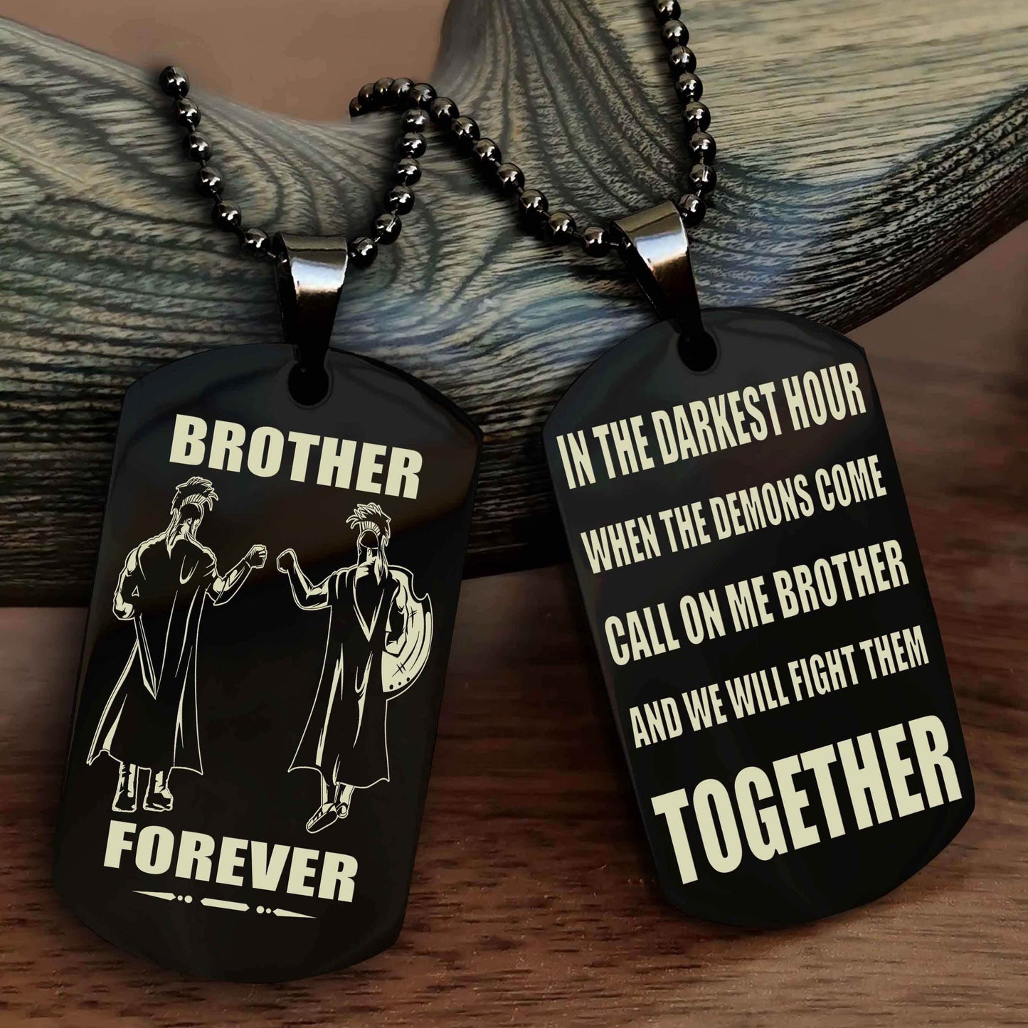 Viking Brother Personalized Double Sided Dog Tag For My Brother - Call On Me Brother And We Will Fight Them Together Gift For Your Friend