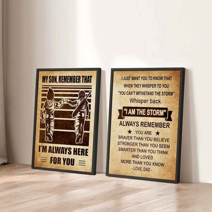 Combo 2 DRB Poster Canvas My Son Remember That - Whisper Back I'm The Storm
