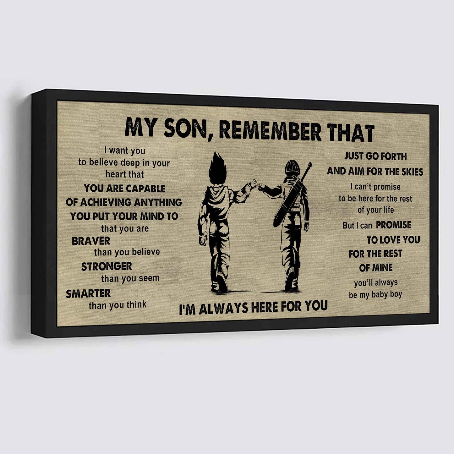 Personalized DRB Poster Canvas - My Son Remember That Just Go Forth And Aim For The Skies