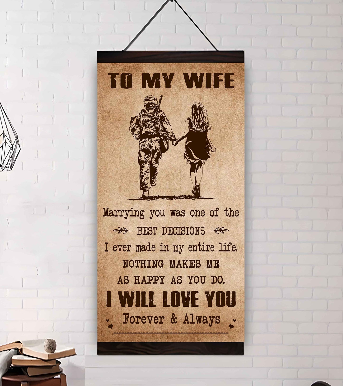 Family Poster Canvas To My Wife Marrying You Was One Of The Best Decisions - I Will Love You Forever And Always Gift For Your Wife