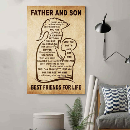 Personalized Family Poster Canvas That You Are Braver Than You Believe To My Son Gift From Dad Gift For Your Son