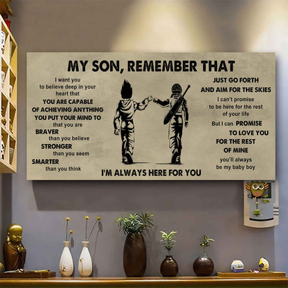 Personalized DRB Poster Canvas - My Son Remember That Just Go Forth And Aim For The Skies