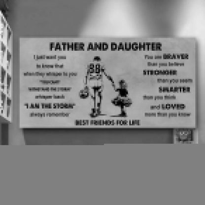 Ver 2 Family Father And Daughter Best Friends For Life - I Am The Storm Poster Canvas Gift For Daughter From Father