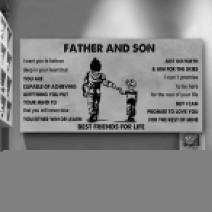 DRB GH Father And Son Best Friends For Life - Ver 2 You Will Never Lose Poster Canvas Gift For Son From Father