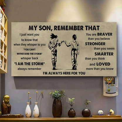 Personalized DRB Poster Canvas - My Son Remember That Whisper Back I Am The Storm