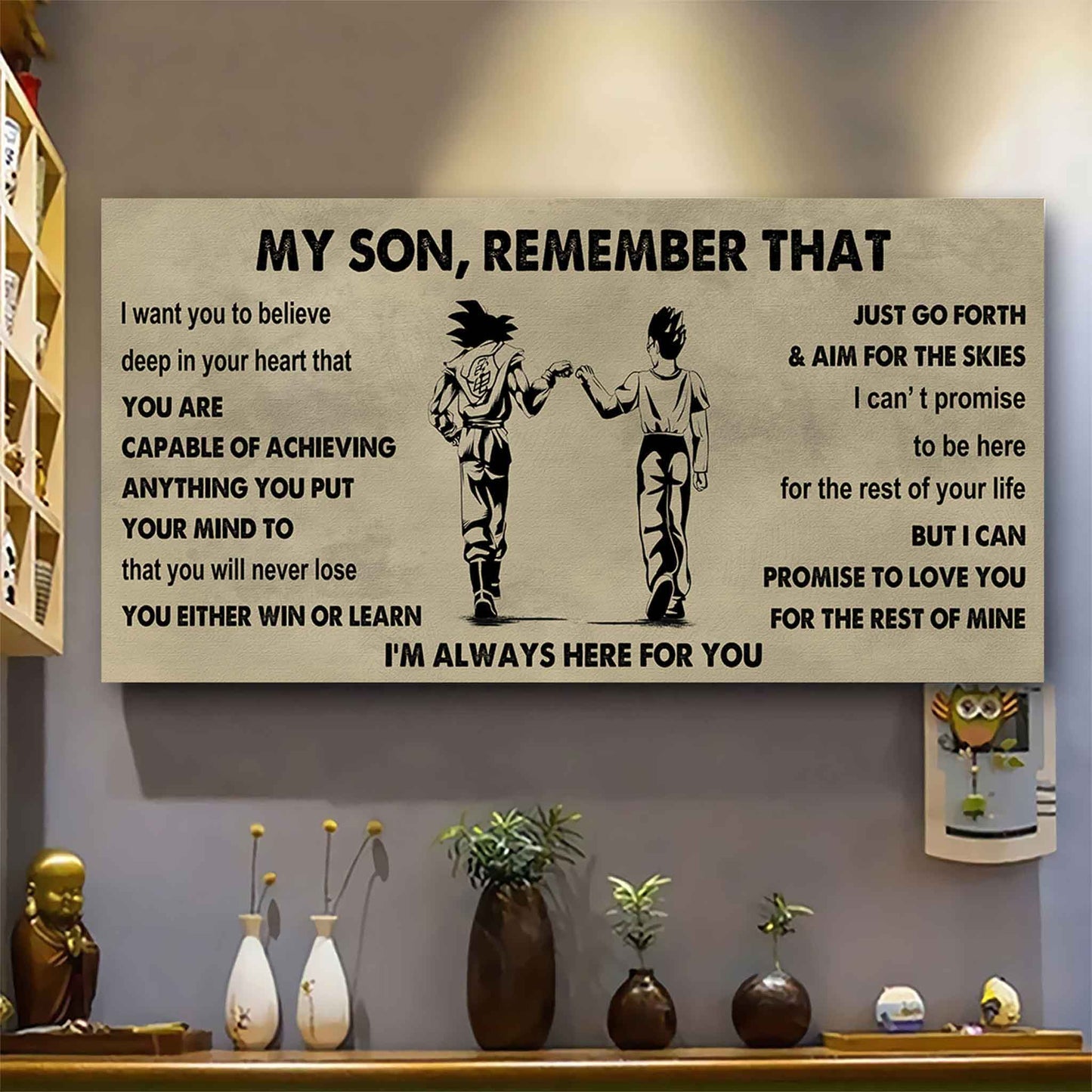 Personalized DRB Poster Canvas - My Son Remember That You Will Never Lose You Either Win Or Learn