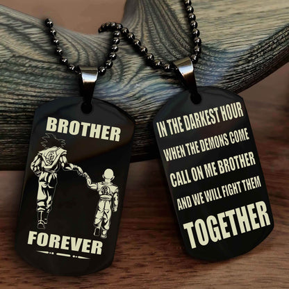 Viking 3 Brother Personalized Double Sided Dog Tag For My Brother - Call On Me Brother And We Will Fight Them Together Gift For Your Friend