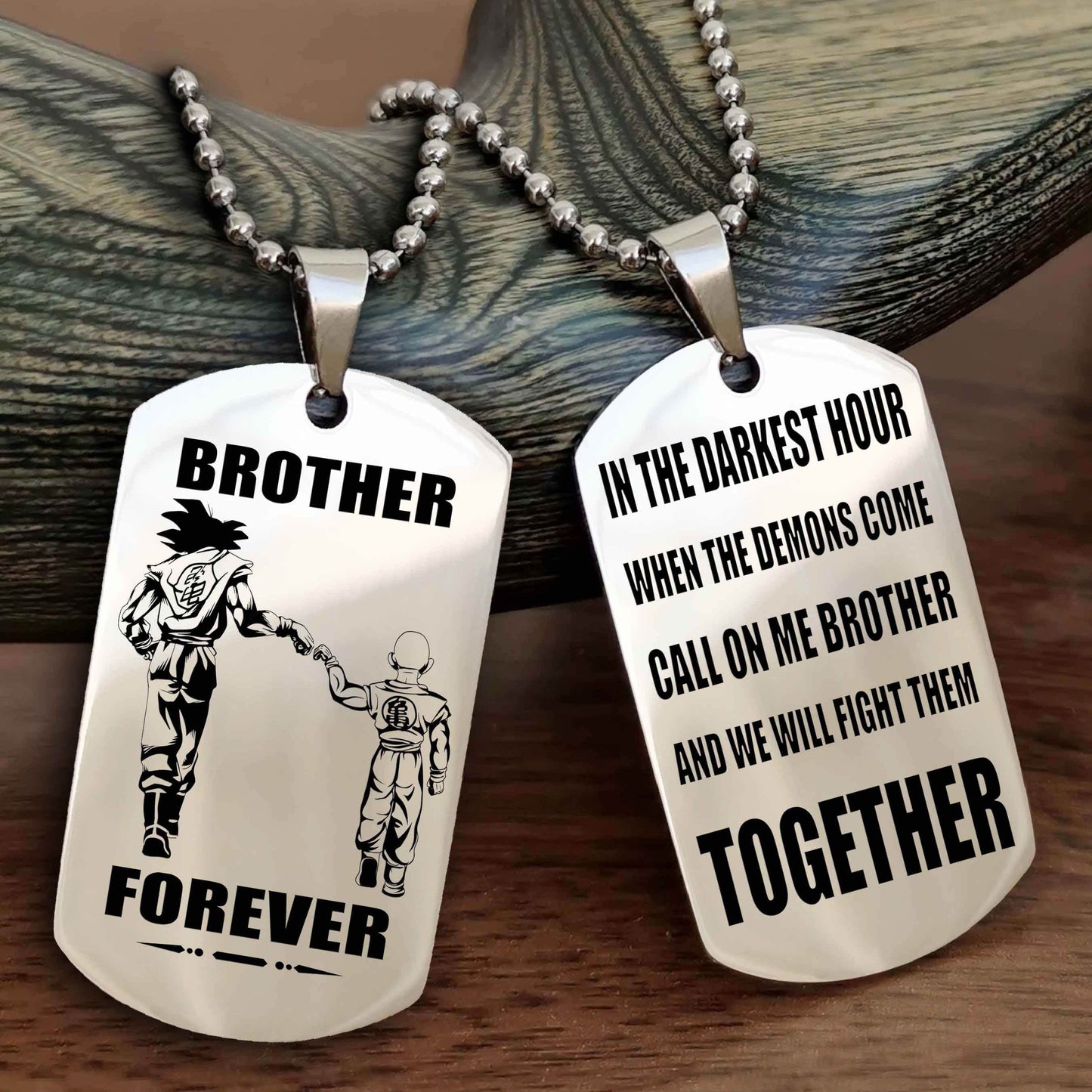 Knight Templar Personalized Double Sided Dog Tag For My Brother - Call On Me Brother And We Will Fight Them Together Gift For Your Friend