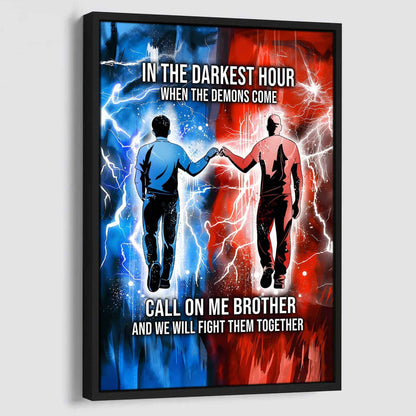 DRB Canvas Wall Art Call On Me Brother And We Will Fight Them Together Gift For Your Friend