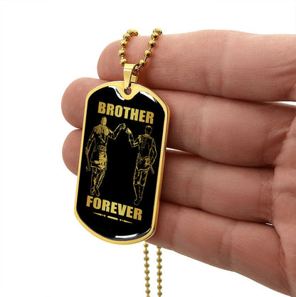 Viking-Military Chain (18K Gold Plated)-gifts from brother, n the darkest hour, When the demons come call on me brother and we will fight them together