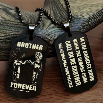 OP team 3 Engraved Double Sided Dog Tag Call On Me Brother NAG Brothers Forever We Will Fight Them Together