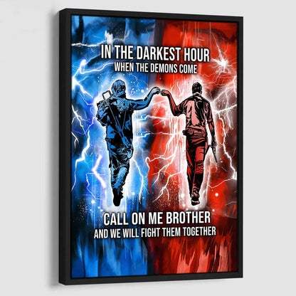 DRB Canvas Wall Art Call On Me Brother And We Will Fight Them Together Gift For Your Friend