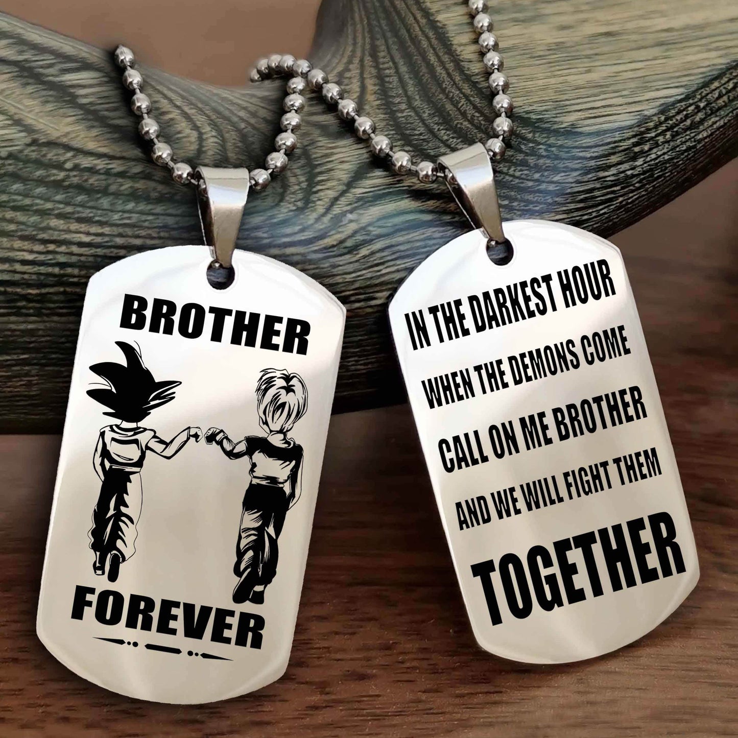 Soldier-Air force Personalized Double Sided Dog Tag For My Brother - Call On Me Brother And We Will Fight Them Together Gift For Your Friend