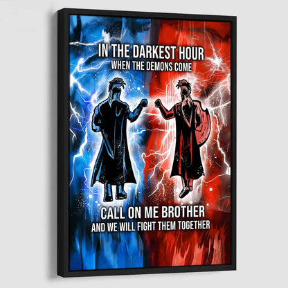 DRB Canvas Wall Art Call On Me Brother And We Will Fight Them Together Gift For Your Friend