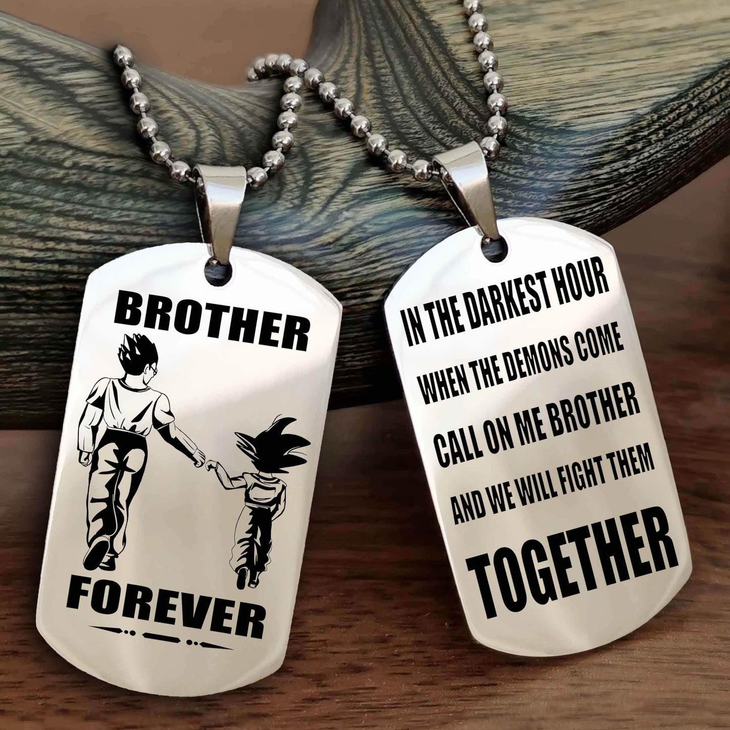 Soldier: Navy-Air Force Personalized Double Sided Dog Tag For My Brother - Call On Me Brother And We Will Fight Them Together Gift For Your Friend