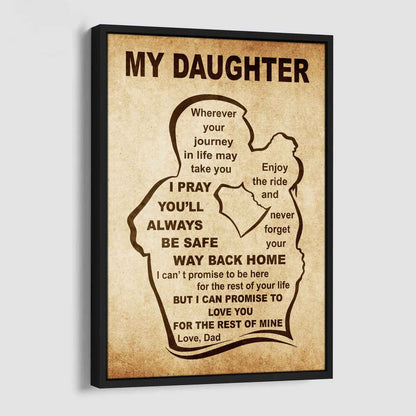 Personalized Family Poster Canvas Never Forget Your Way Back Home To My Son Gift From Dad Gift For Your Son