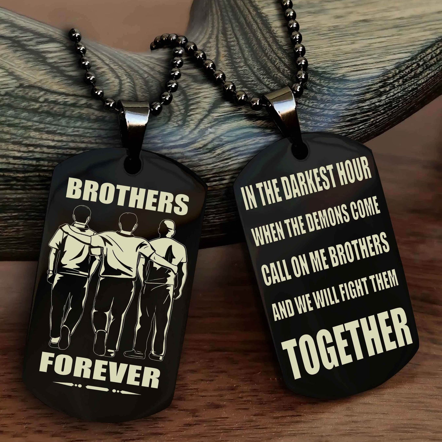 TWD Personalized Double Sided Dog Tag For My Brother - Call On Me Brother And We Will Fight Them Together Gift For Your Friend
