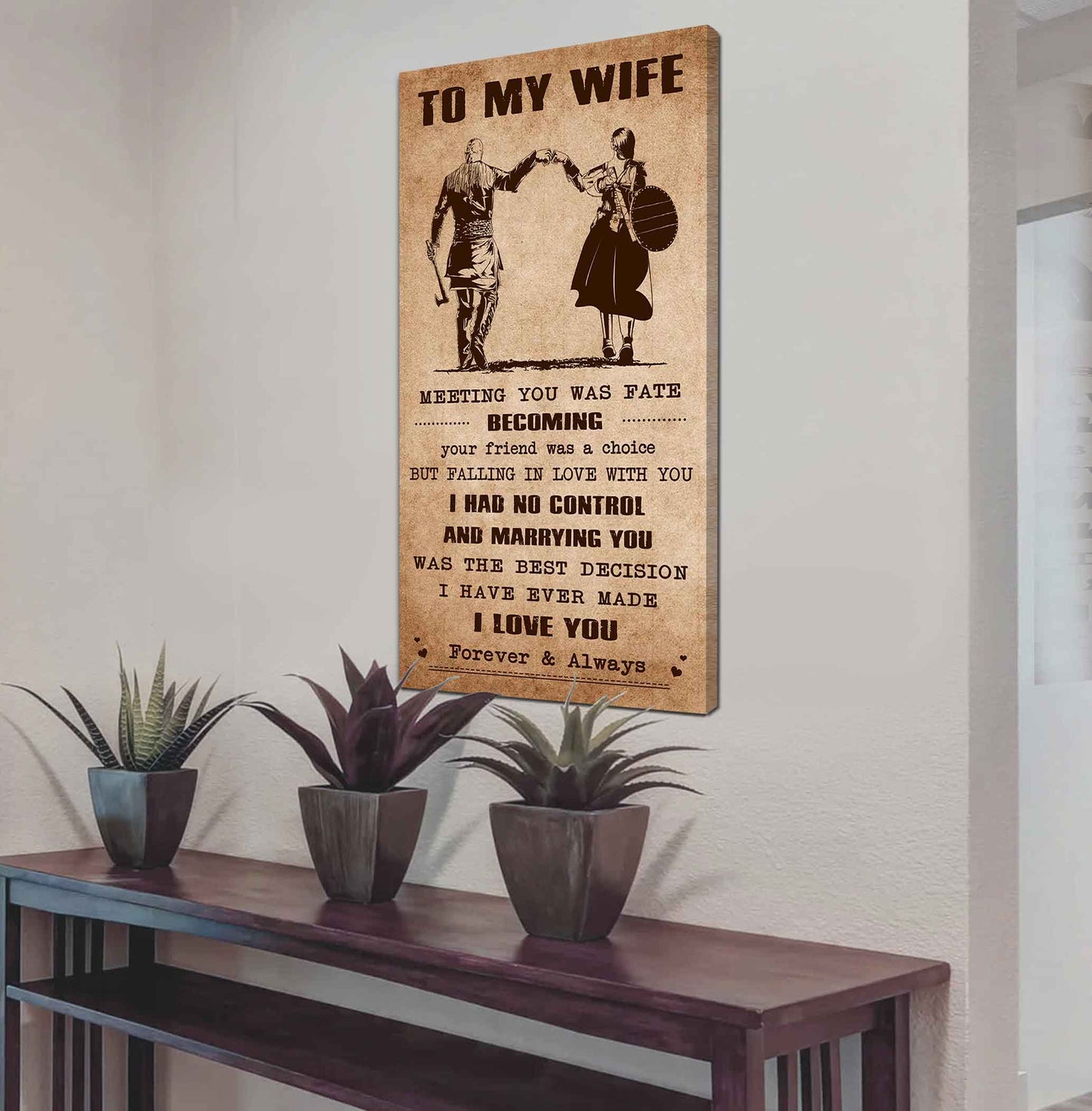 Samurai Poster Canvas To My Wife Meeting You Was Fate - I Love You Forever And Always Gift For Your Wife