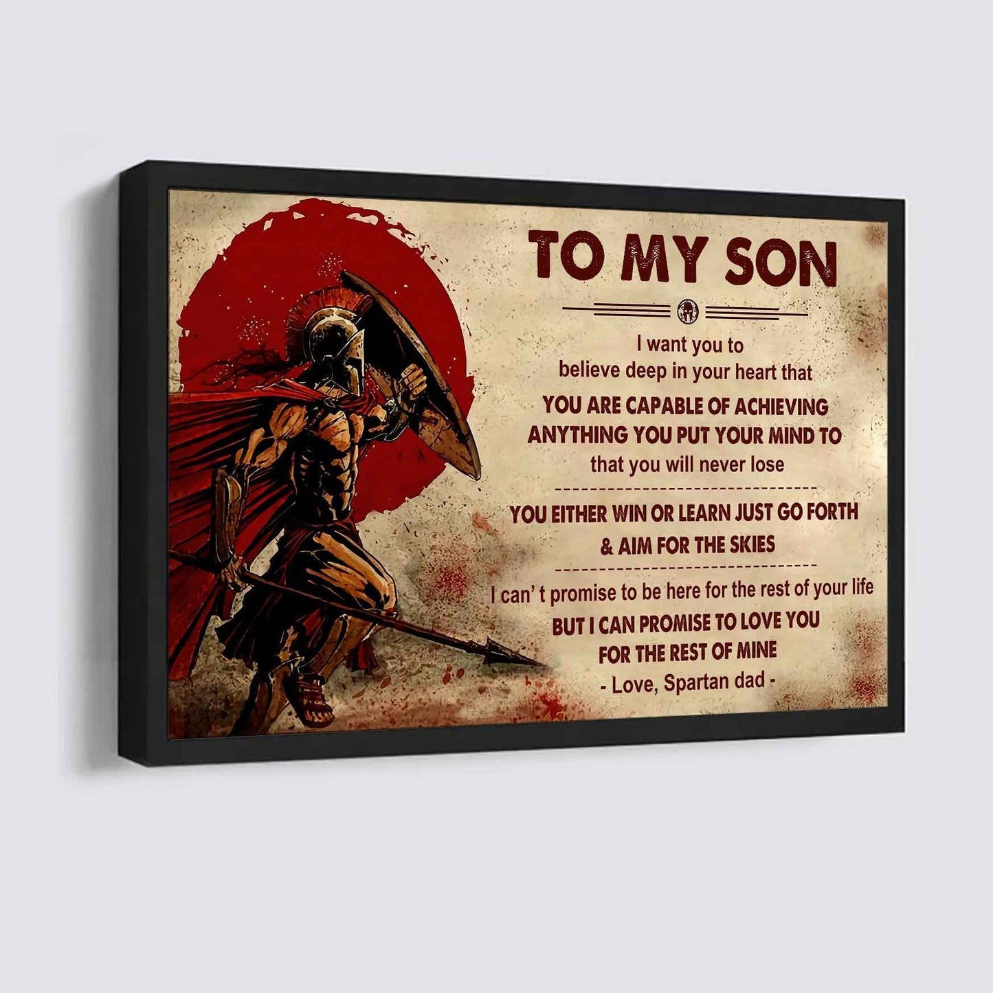 Samurai Poster Canvas You Will Never Lose You Either Win Or Learn From Dad To Son