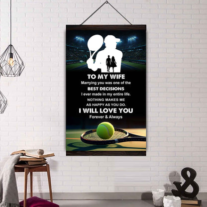 Sport Poster Canvas To My Wife Marrying You Was One Of The Best Decision Gift For Your Wife