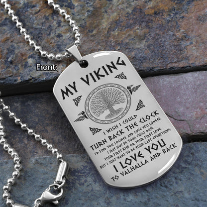 Viking Dog tag wife to husband