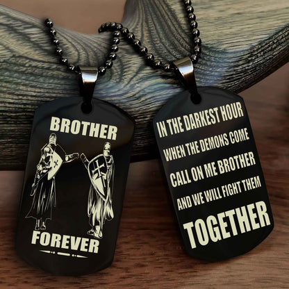 Viking Brother Personalized Double Sided Dog Tag For My Brother - Call On Me Brother And We Will Fight Them Together Gift For Your Friend