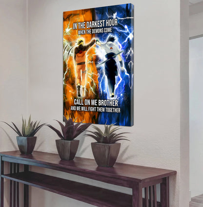 DRB Canvas Wall Art Call On Me Brother And We Will Fight Them Together Gift For Your Friend