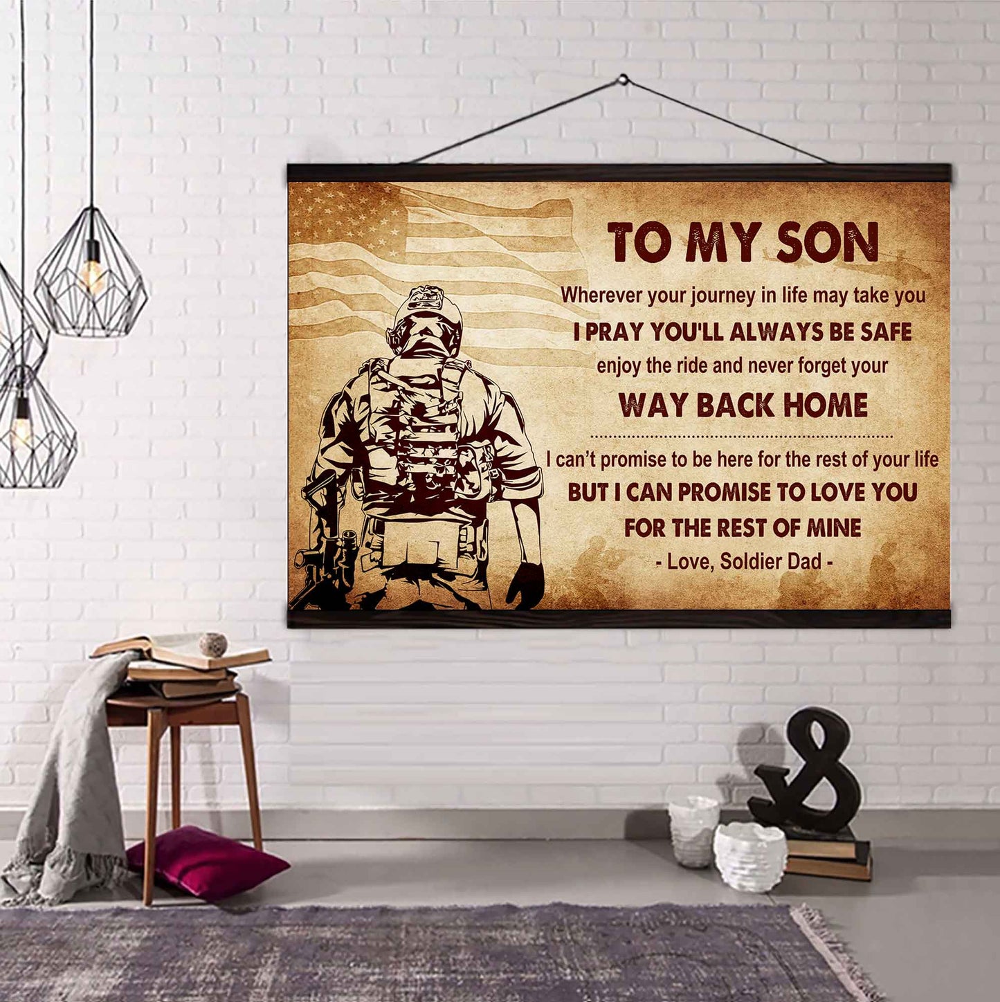 Samurai Poster Canvas Your Way Back Home From Dad To Son Gift For Your Son