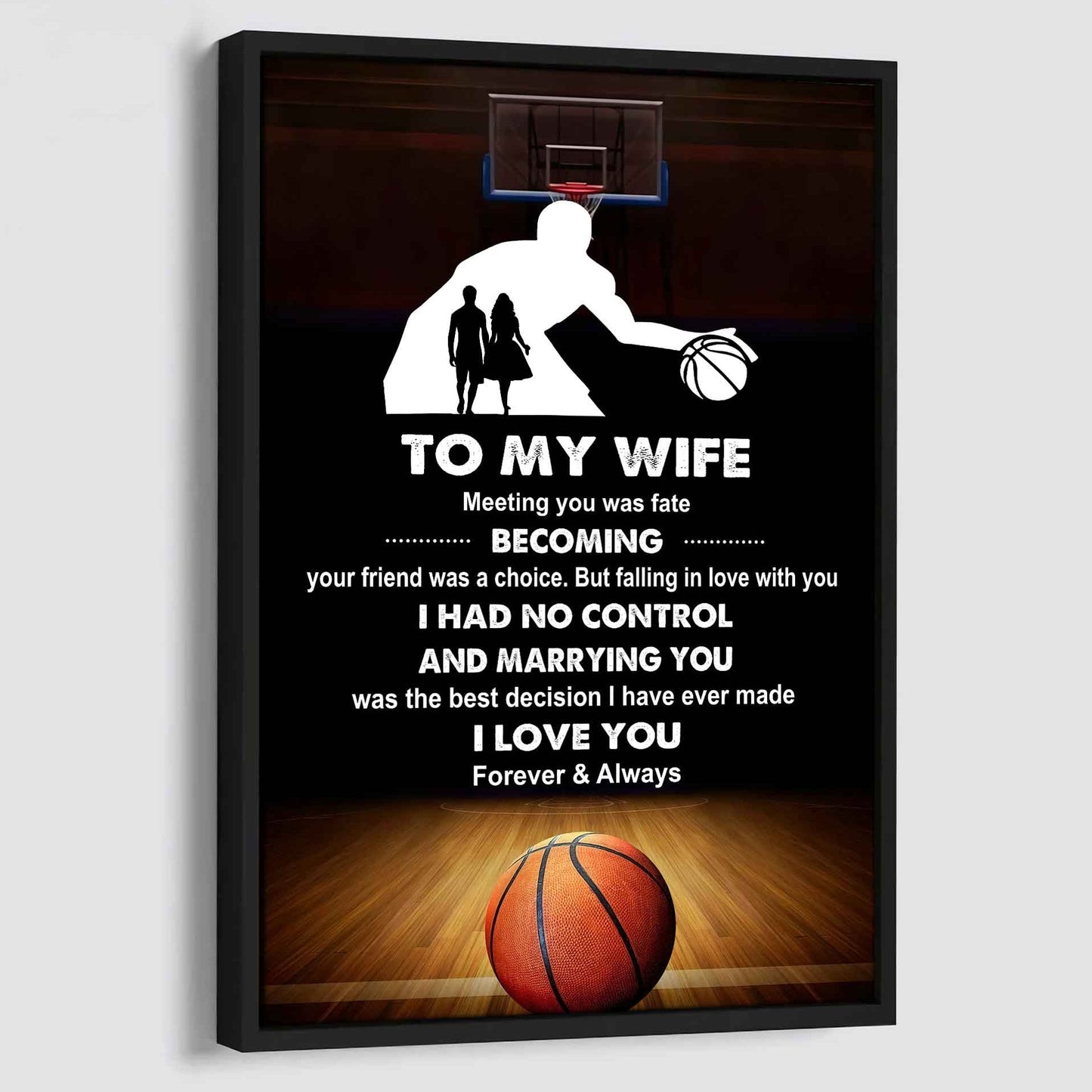 Sport Poster Canvas To My Wife Meeting You Was Fate Becoming Your Friend Gift For Your Wife