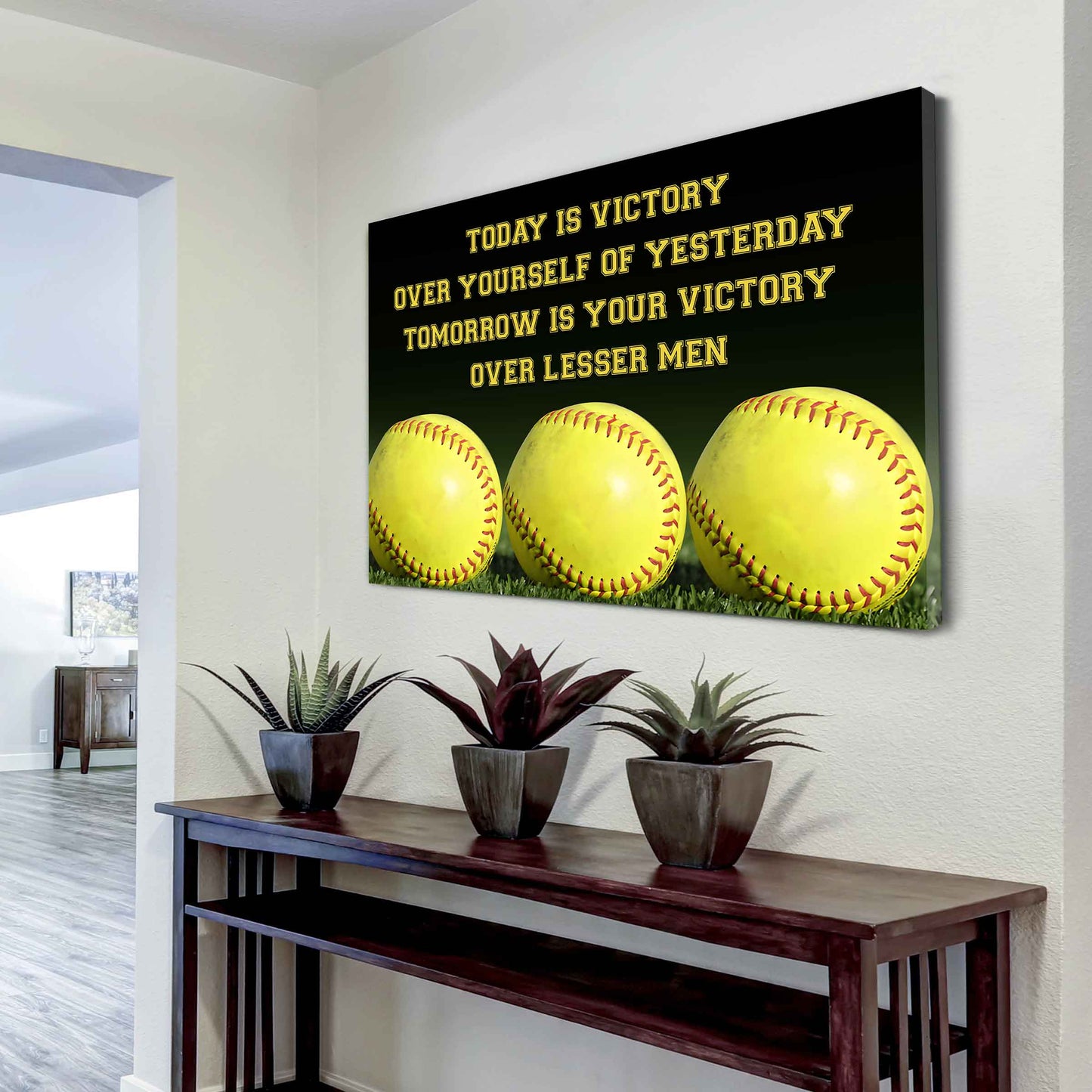 Sport Poster Canvas Today Is Victory Over Your Self Best Gift With Motivation Quotes