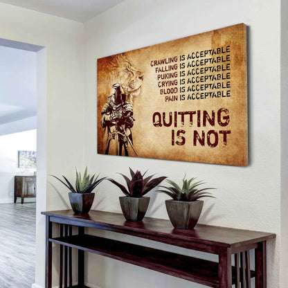 Samurai Poster Canvas Quiting Is Not Best Gifts Motivation Quotes