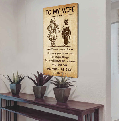Family Poster Canvas To My Wife - I Am Not Perfect